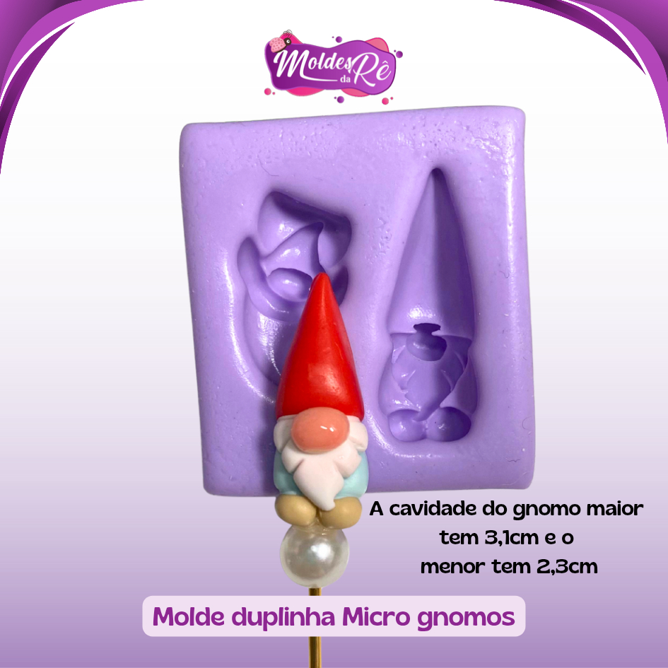 Molde Duplinha Micro Gnomos - Moldes da Rê