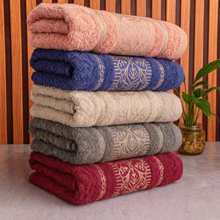 Jogo 5 Toalhas de Rosto Luxo Premium Grossa e Bordada Felpuda 48x76cm Ultra Macia 100% Algodão Puro em Oferta na Shopee