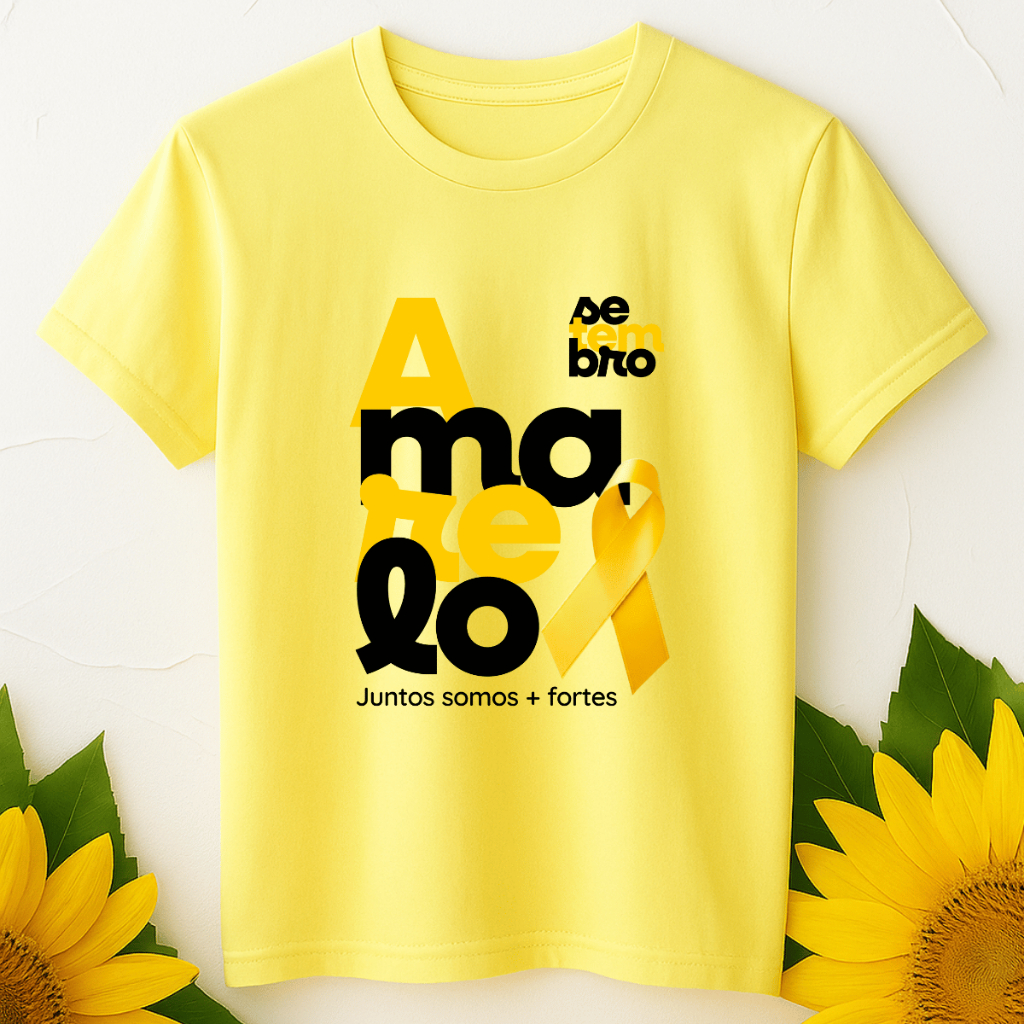 Camiseta setembro Amarelo acolhimento empatia e escuta