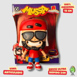 Boneco Vinil Mussoumano Gamer Articulado Youtuber 15cm Algazarra