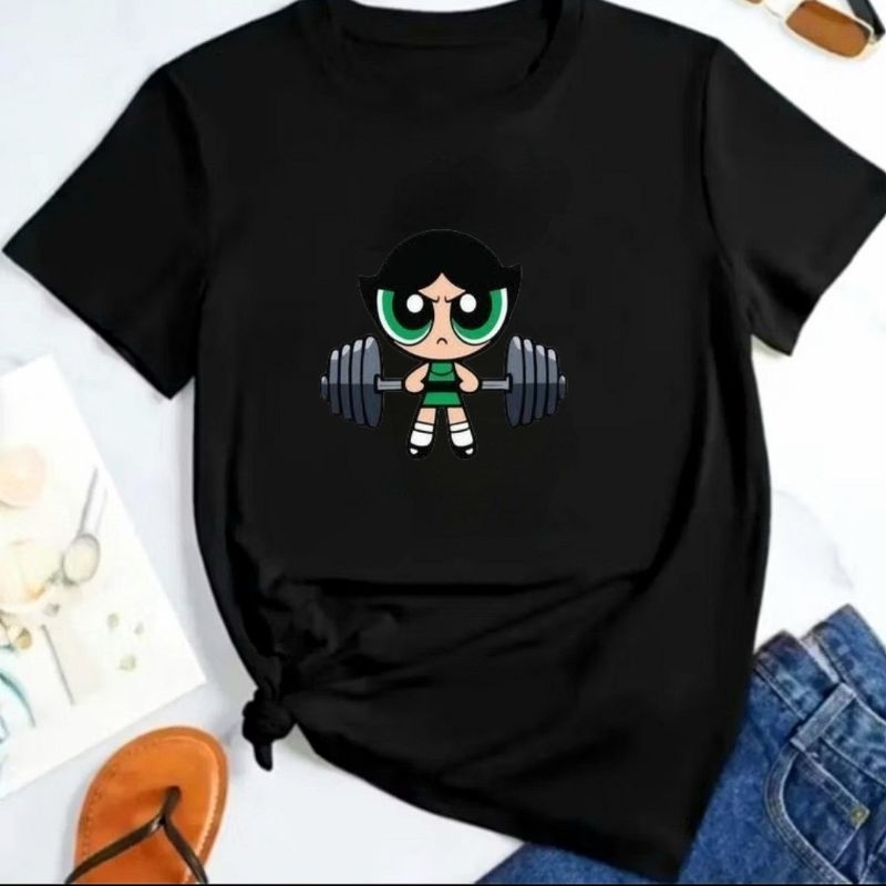 camiseta básica estampada personagem docinho meninas super poderosas musculação treino peso blusa 100% algodao premium
