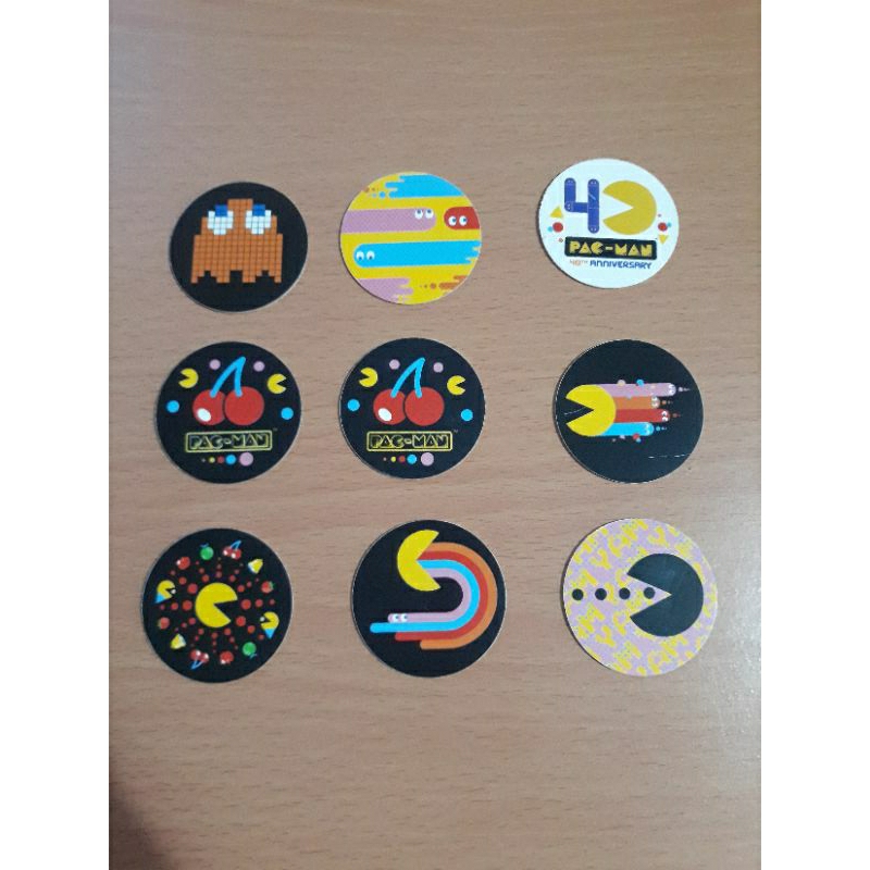 Kit-Tazos Pac Man: coleção Elma Chips 9 unidades (raro)