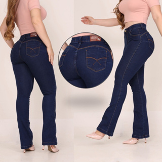 Calça Jeans Flare Feminina Cintura Alta Modela o Corpo Valoriza as Curvas Estilo e Conforto Country em Oferta na Shopee