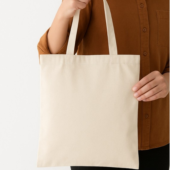 Sacola Ecobag 100% algodão cru 30x40 alt em Oferta na Shopee