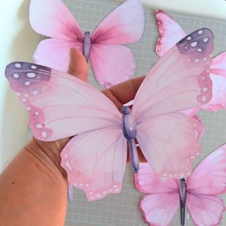 ENVIO IMEDIATO | 12 Borboletas de papel Rosa | 15cm | Decoração de Festa, Balões e Painéis em Oferta na Shopee