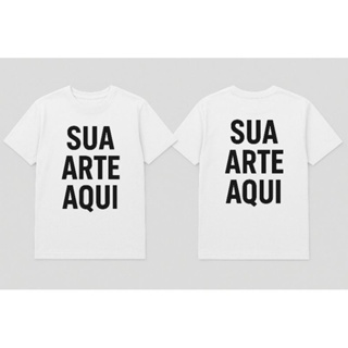 "Camisa  Infantil Unissex Branca Personalizada FRENTE E VERSO  com sua Estampa, Foto, Frase, Logomarca." em Oferta na Shopee