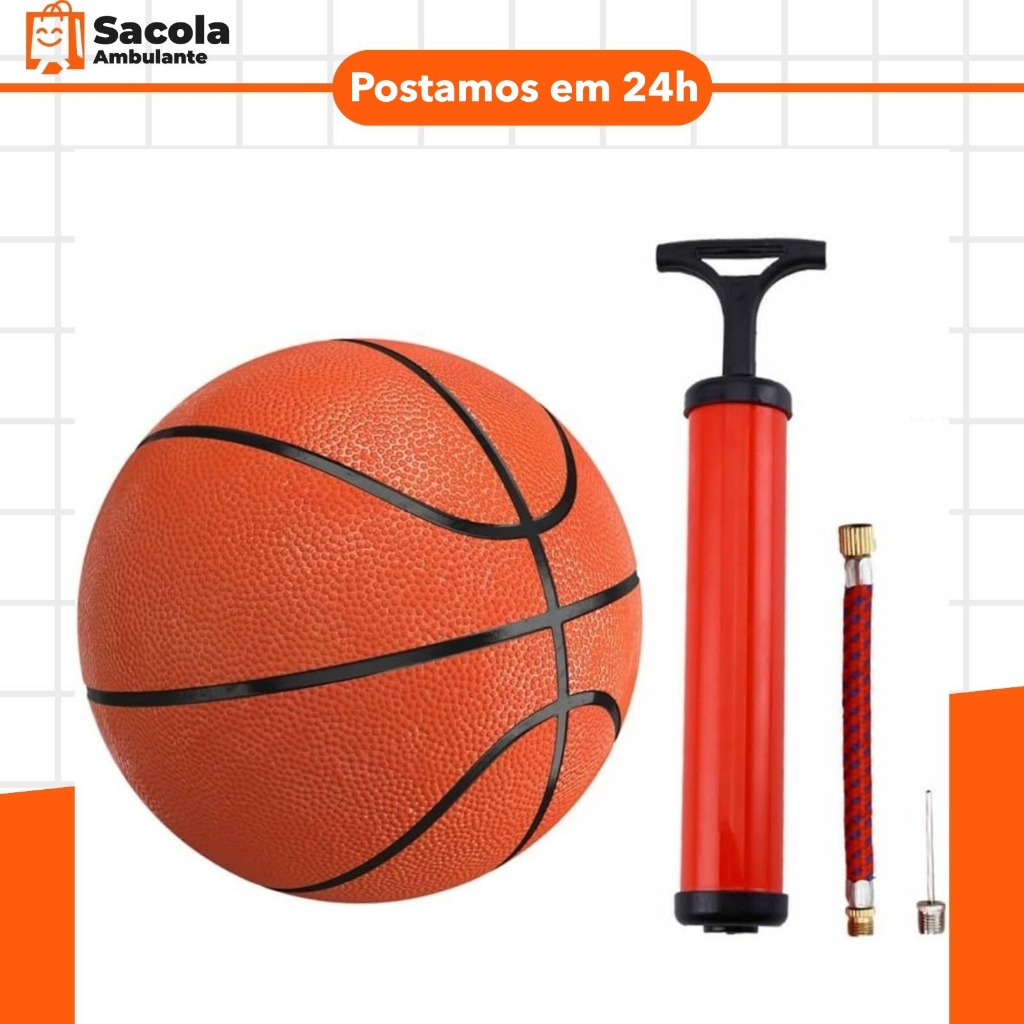 Bola de basquete tamanho oficial + bomba de brinde para encher promoção.