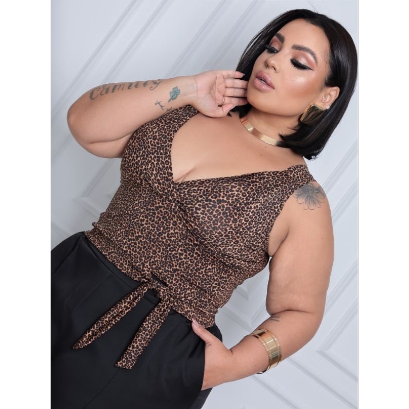 Cropped Decote V Plus Size: Onde Comprar | BuscaProdutos