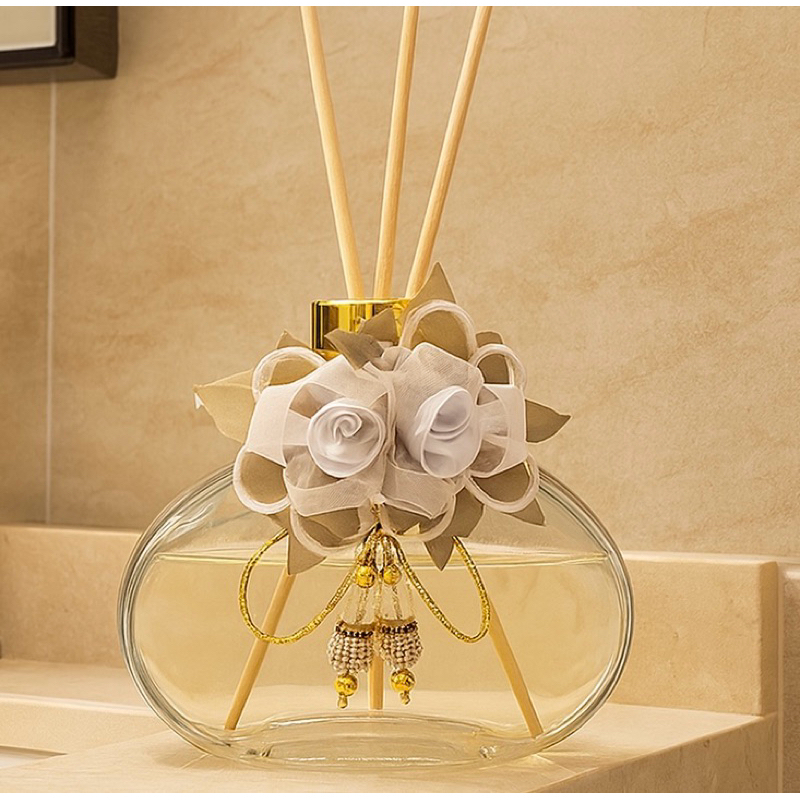 Garrafa Difusor de Varetas Luxo com Laço