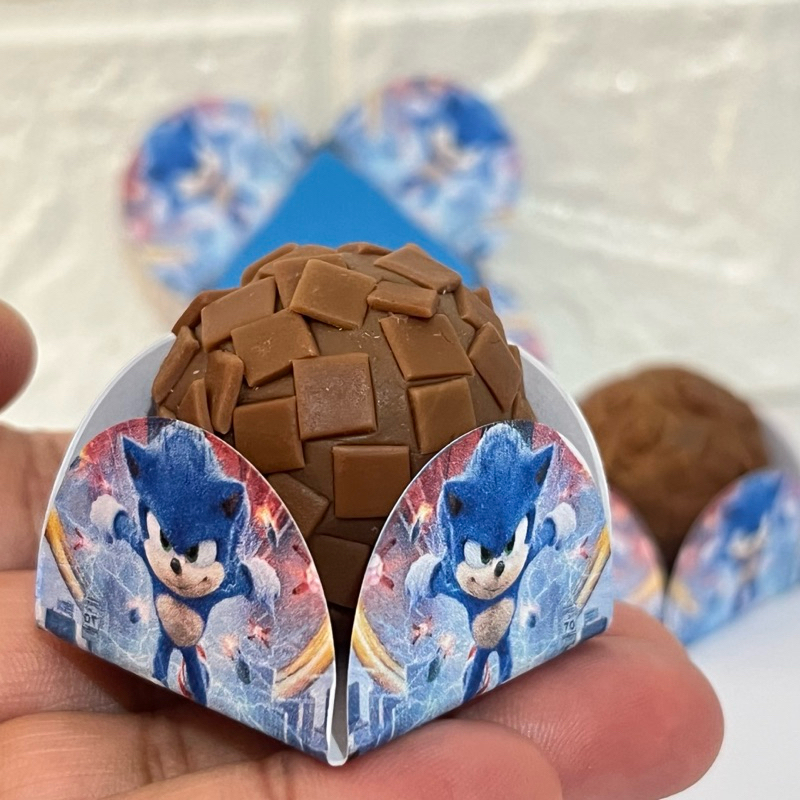 Forminhas para Doces Sonic –Forminha Personalizada Sonic – Lembrancinha de Festa Infantil -Brigadeiro e Festa