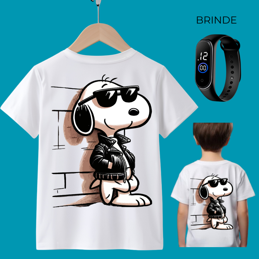 Camiseta Infantil Menino Algodão Estampada Personagens Blusa Básica Camisa Masculina