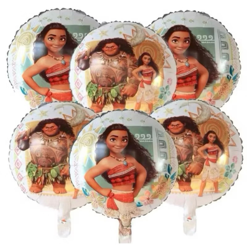 Kit C/5/10 Balão Metalizado Moana Redondo 45cm em Oferta na Shopee