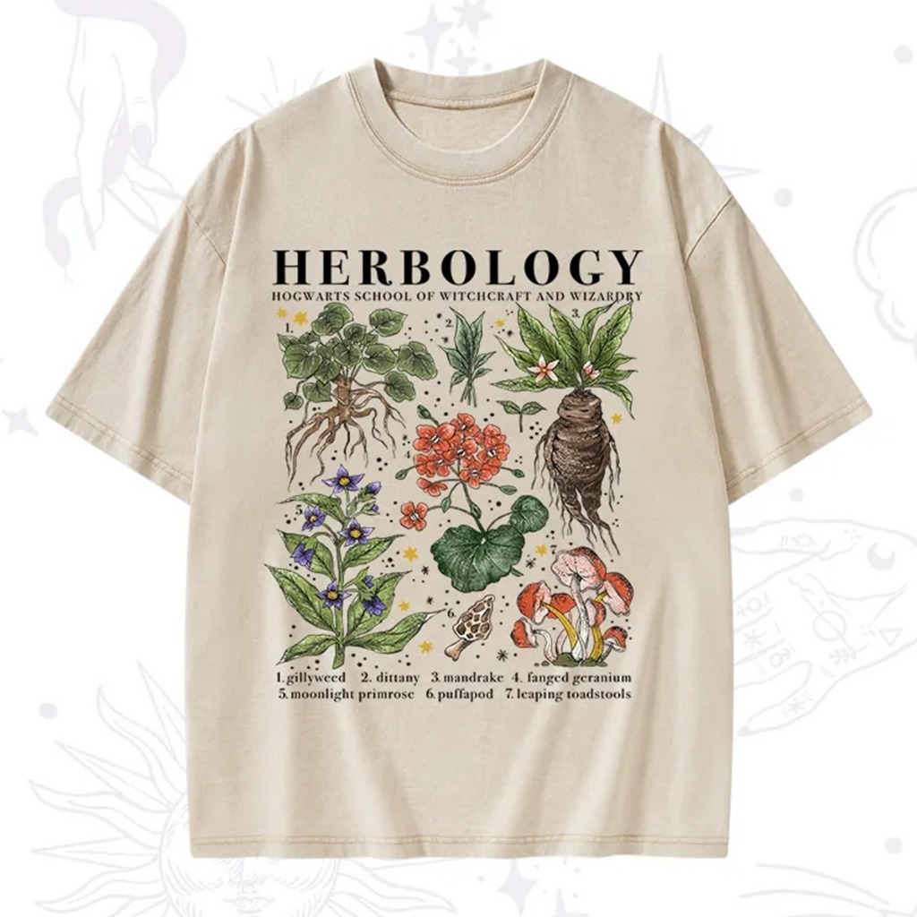 Camiseta Harry Potter Aesthetic Plants Science Oversized 100% Algodão Estilo Academia Dark