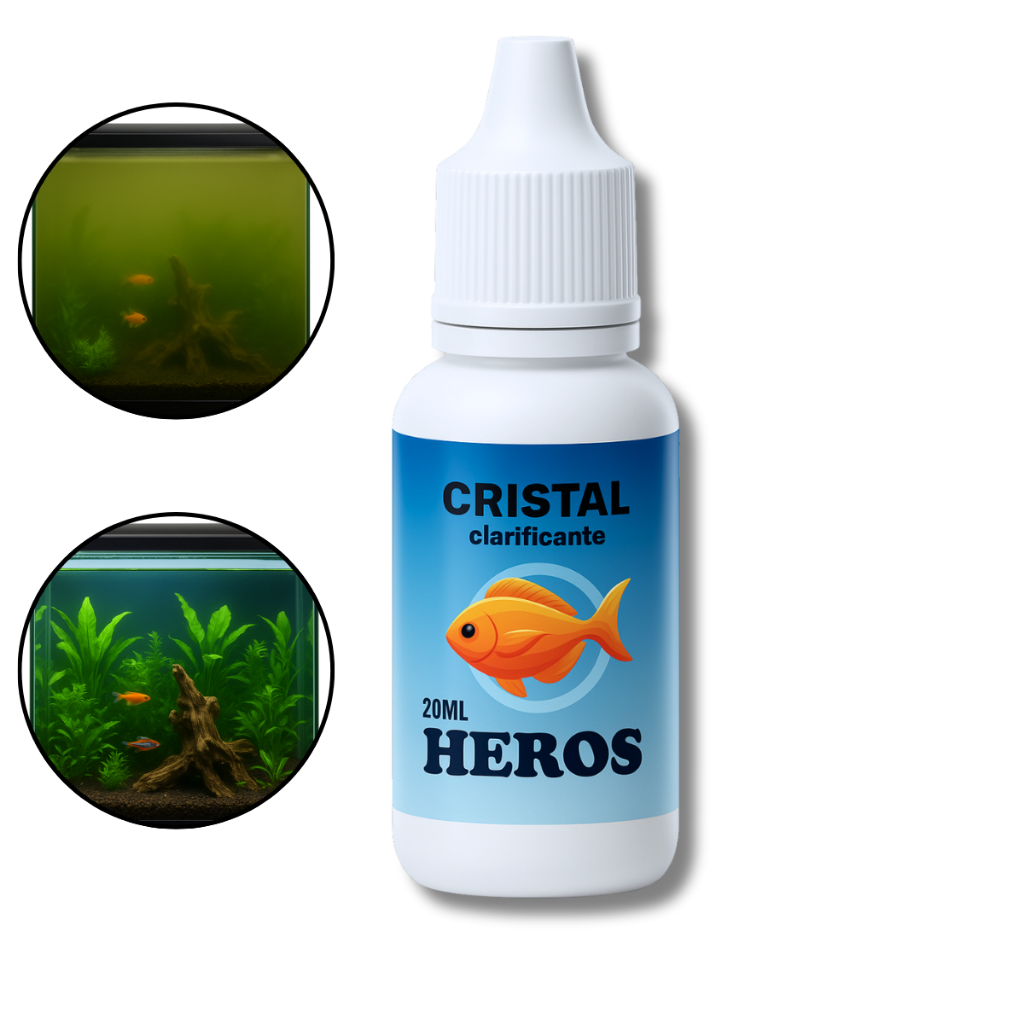 Clarificante para Aquários Heros Cristal – Água limpa, clara e saudável para seus peixes em Oferta na Shopee