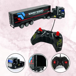 Carrinho Controle Remoto Caminhão Cargo Truck Recarregável por USB