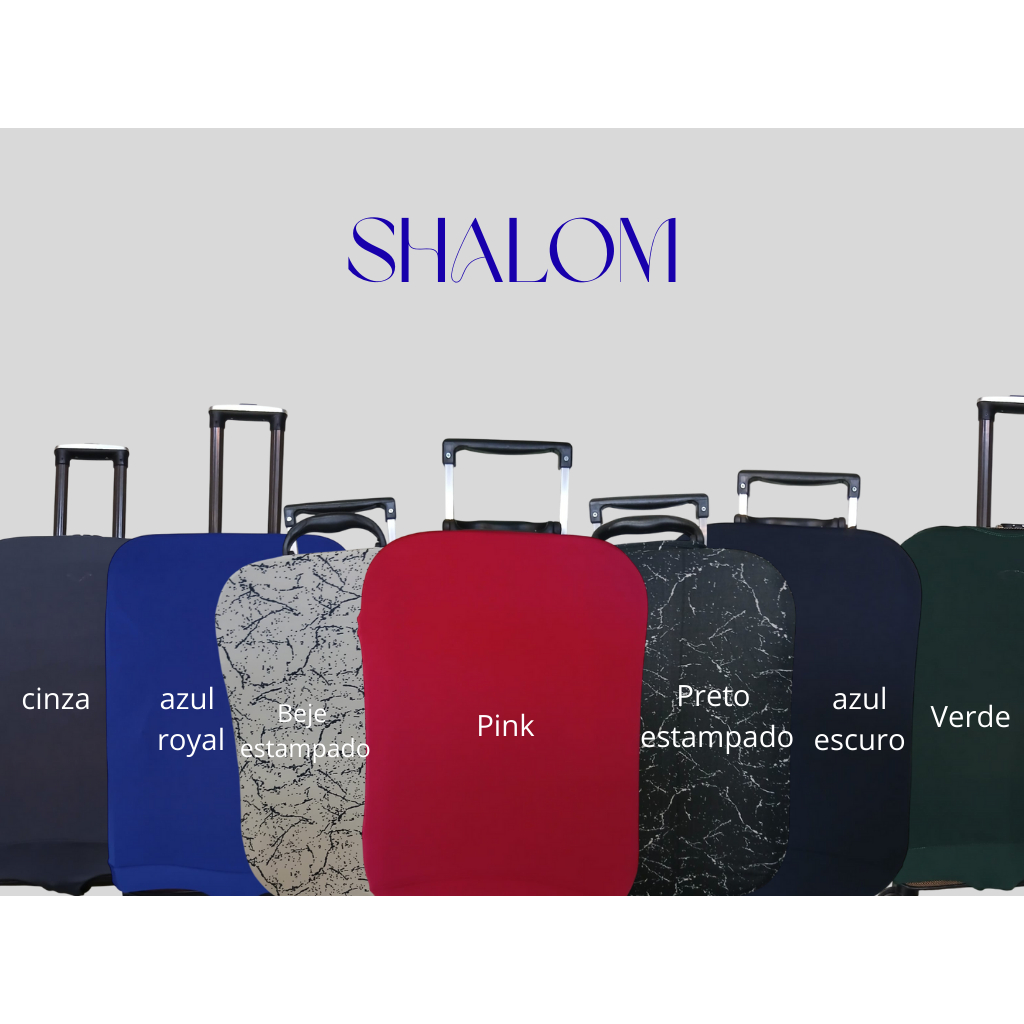 Capa de mala para viagem  tecido suplex liso e estampado capa protetora de mala para viagem  P,M,G de 8 a 23 kg em Oferta na Shopee