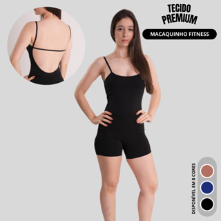 Macaquinho Fitness Blackout Alcinha Slim Sem Transparência Academia em Oferta na Shopee