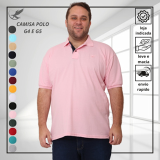 Camisa Gola Polo Piquet Plus Size Robles G4 G5 Extra Grande em Oferta na Shopee