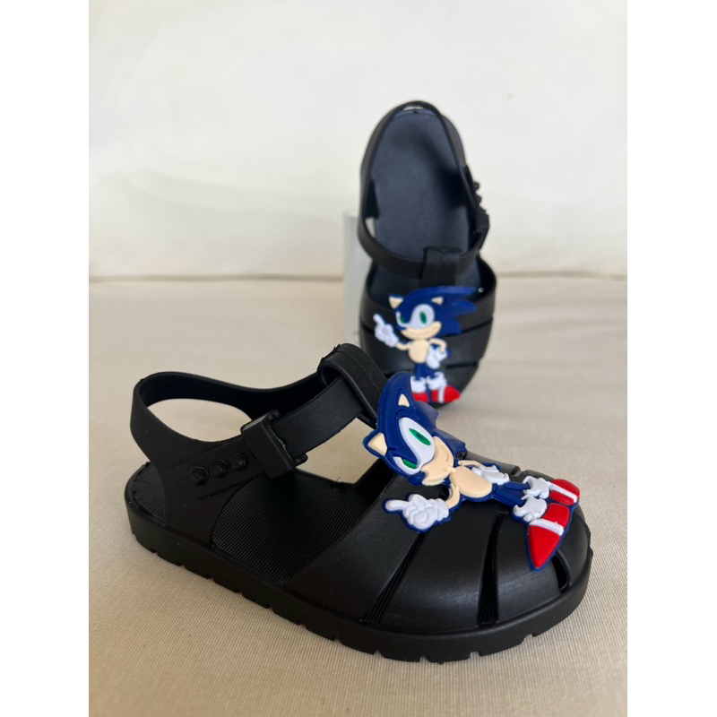 Sandália Papete Babuche Xeretinha Infantil Baby Bebe Menino Antiderrapante Super Leve Confortável Sonic