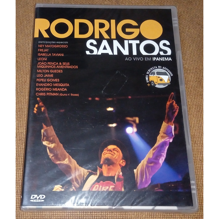 Rodrigo Santos - Dvd Ao Vivo Em Ipanema - Novo Lacrado - Pepeu Gomes Leoni Frejat Ney Matogrosso Chris Pitman