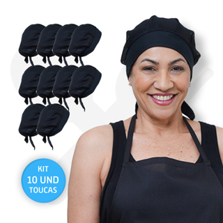 Kit Com 10 Touca Redinha Lavável Fresquinha Cozinha Lanchonete Padaria Uniforme em Oferta na Shopee