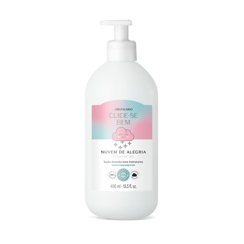 Cuide-se Bem Nuvem de Alegria O Boticário - Loção Hidratante com Glitter, Body Splash, Sabonete Líquido, Óleo Corporal