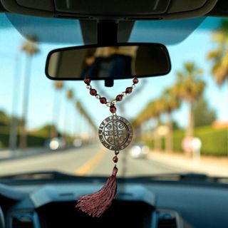 Terço Dezena De Retrovisor Carro São Bento Madeira em Oferta na Shopee