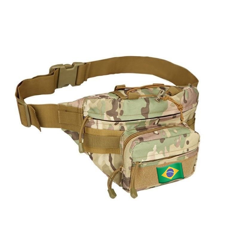 Pochete Masculina Esportiva Com Grande Capacidade/Impermeável/Tática/De Corrida/Viagem/Multifuncional em Oferta na Shopee