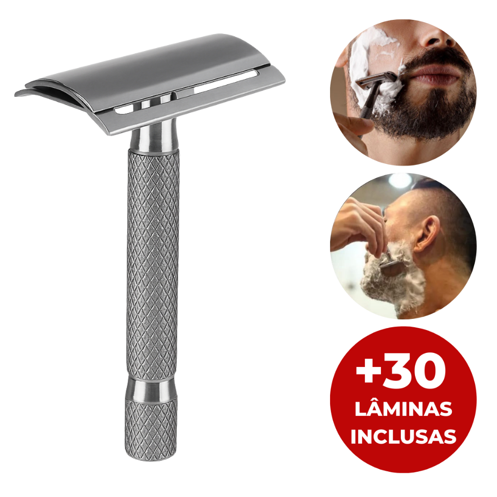 Aparelho De Barbear Articulado Clássico Retrô Antigo Para Barbeador Com 30 Lâminas Afiado