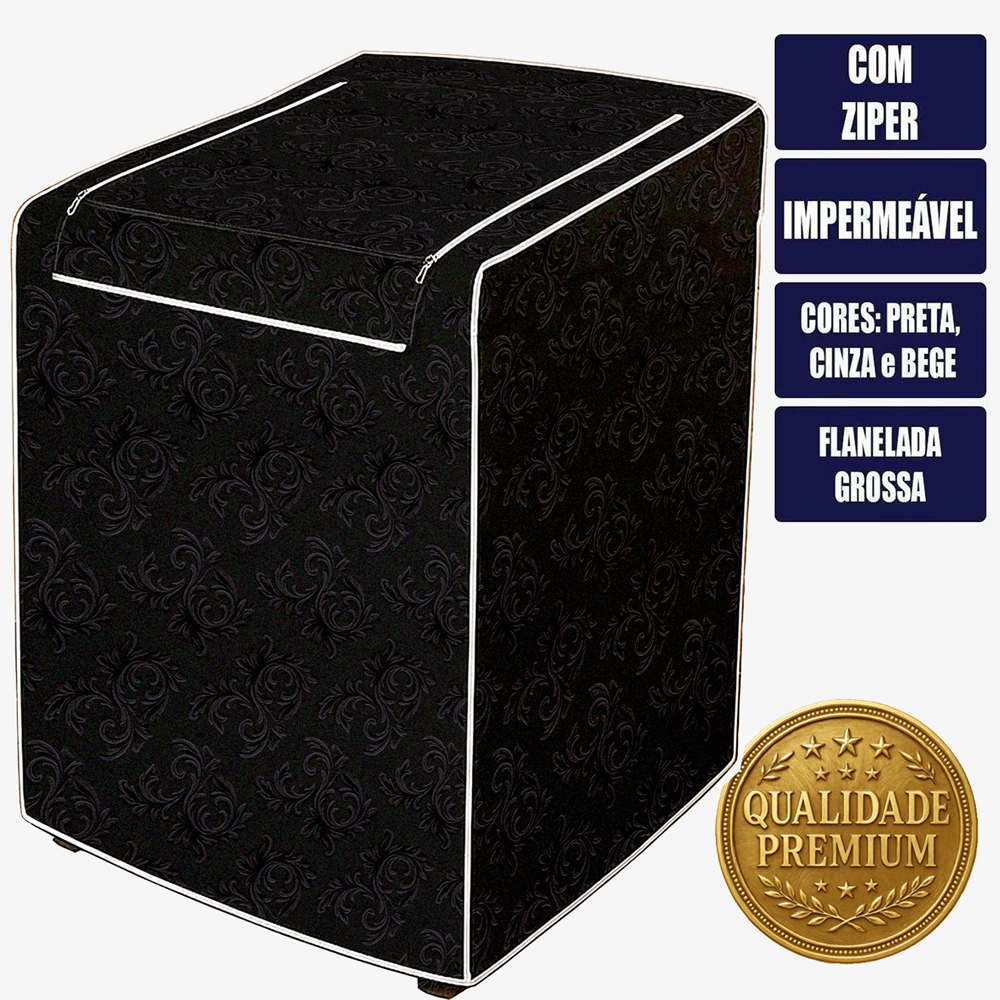 Capa Máquina de Lavar Roupa Impermeável Com Zíper Todos Tamanhos e Marcas Electrolux Brastemp Consul em Oferta na Shopee