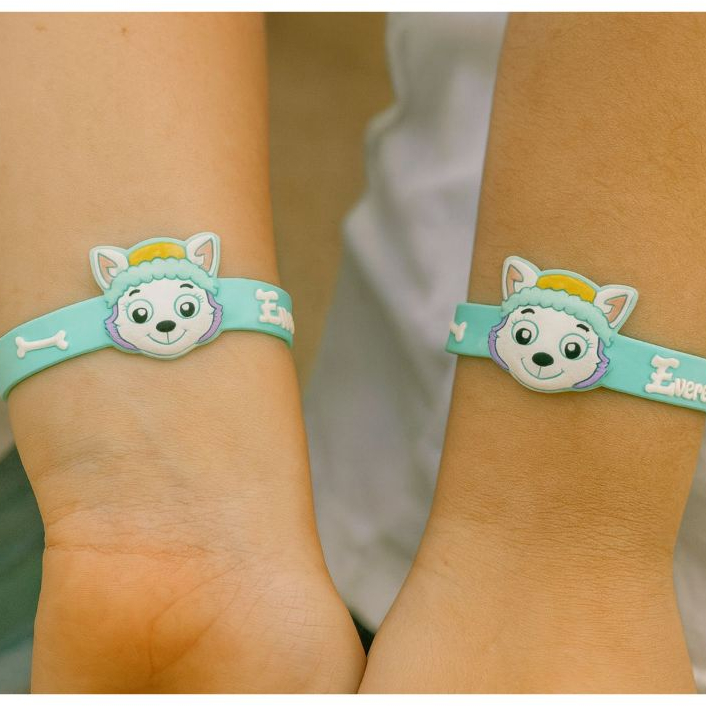 Pulseira Everest 10unindades Emborrachada Tema Patrulha Canina Pulseirinha Ajustavel no pulso Cheirinho