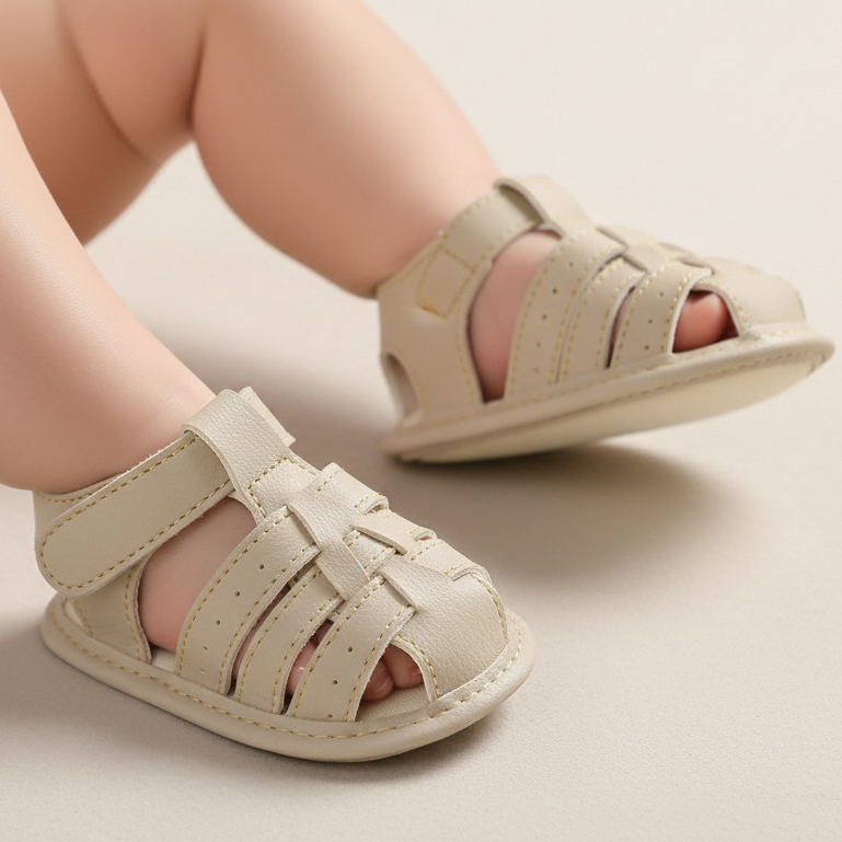 Sandália Bebê Menino Franciscana Sapatinho Infantil Fechado Unissex Confortável RN