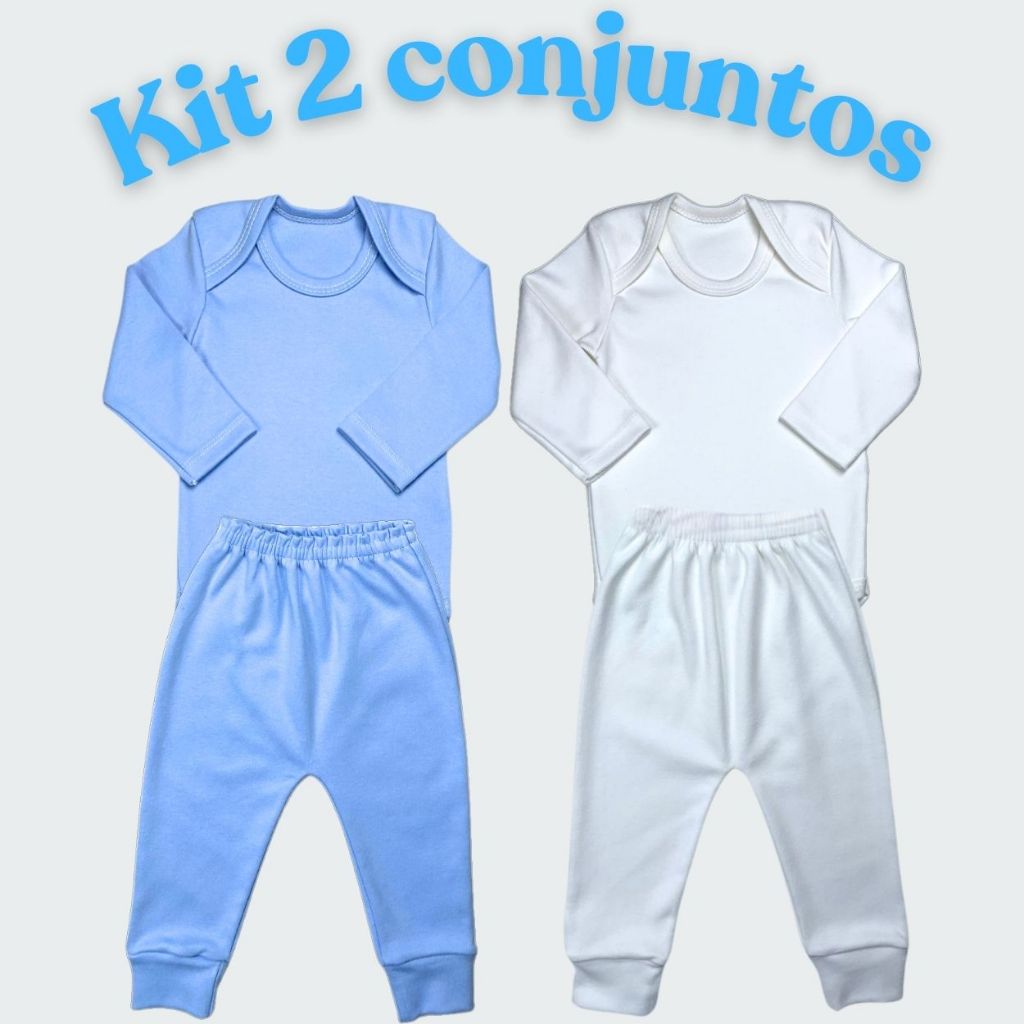 Roupa de Bebê Conjunto LISO Inverno Algodão Liso Menina Menino em Oferta na Shopee