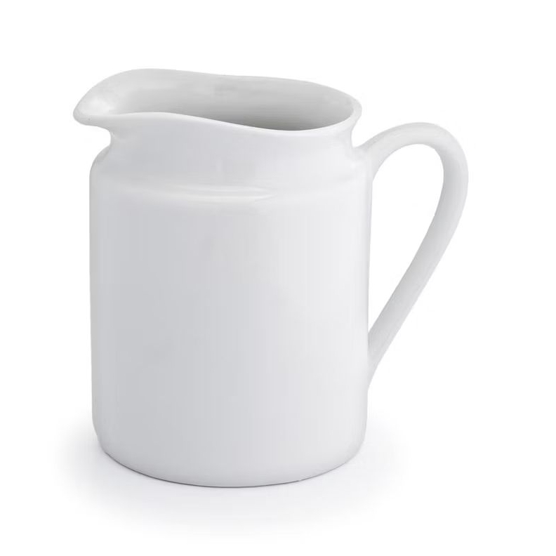 Jarra Leiteira Porcelana Branca 800ml Jarro para Leite Café Chá Suco Água Decorativa Cozinha