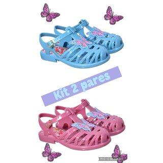kit Sandália menina infantil moda elegante confortar em Oferta na Shopee