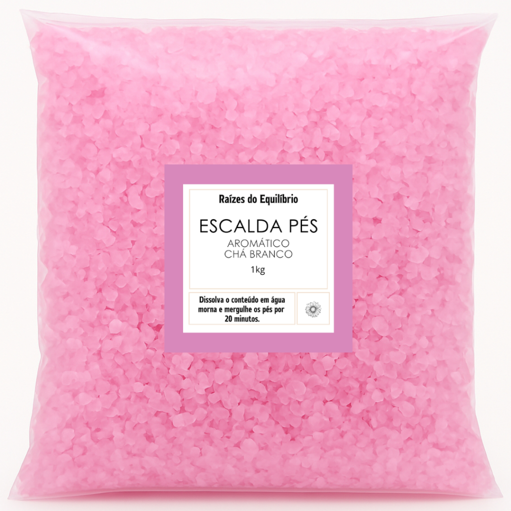 Escalda-Pés Chá Branco - Aroma Suave, Relaxamento e Sensação de Leveza Com Óleo de Amêndoas