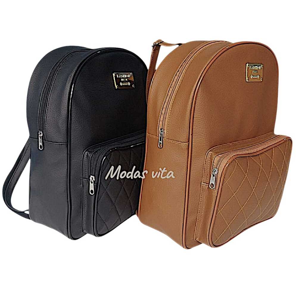 Bolsa Mochila feminina de Couro Sintetico Bolsas femininas de moda em Oferta na Shopee