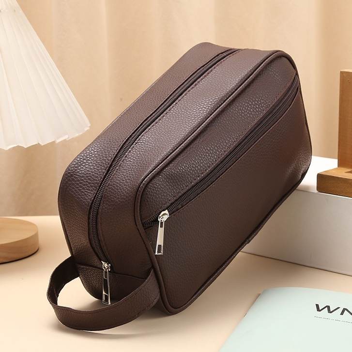 Imagem Necessaire De Viagem Unissex Em PU Impermeável Com Grande Capacidade