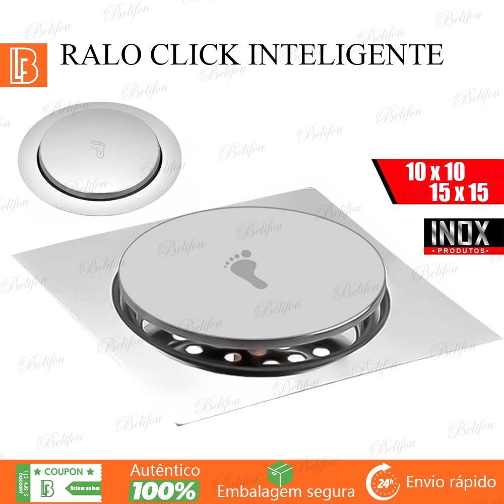 Ralo Click up Inteligente 10CM*10CM/15CM*15CM Aço Inoxidável Novo Inox Banheiro Lavabo Veda Cheiro KIT 2