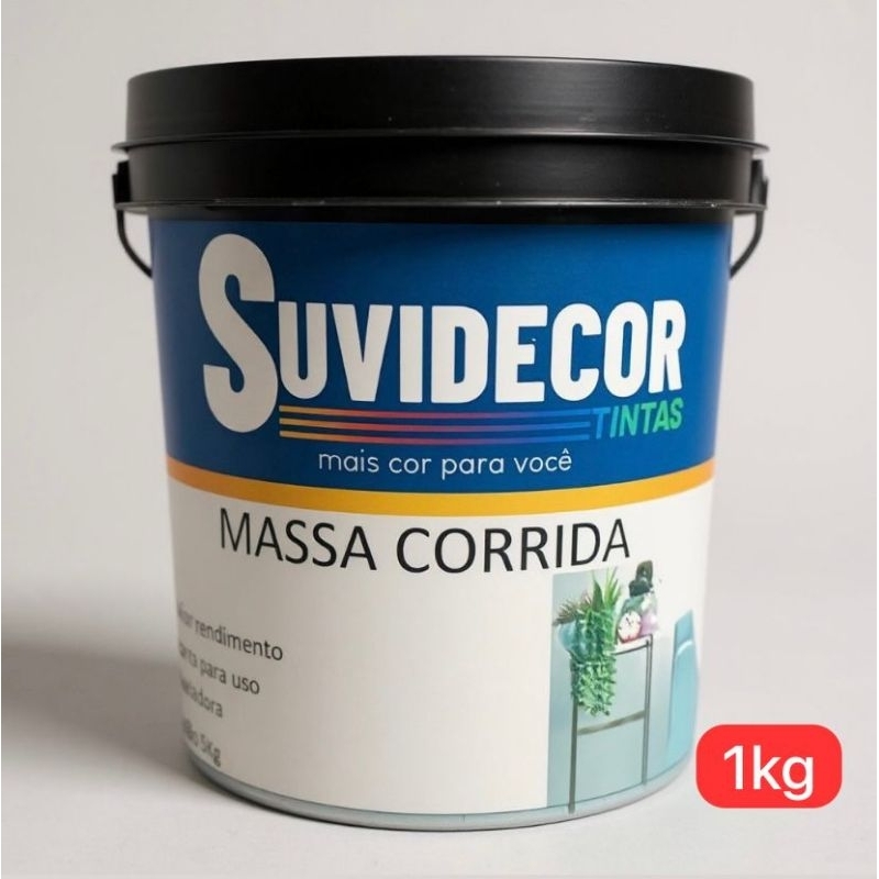 Massa corrida PVA 1,5Kg SUVIDECOR,   Ótimo rendimento / Ideal para pequenos reparos, •Sem cheiro •Secagem rápida.