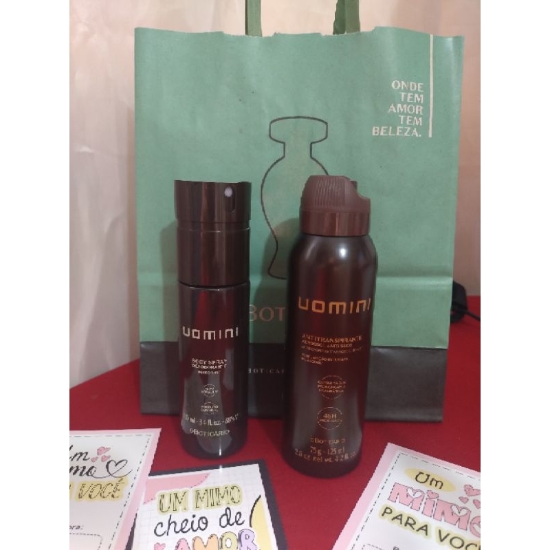 kit boticário Body spray Egeo Quasar uomini com antitranspirante masculino feminino pronta entrega