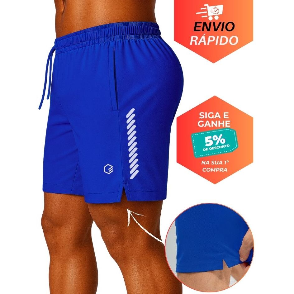 bermuda Esportiva Masculina com Elastano para Academia Treino e Praia