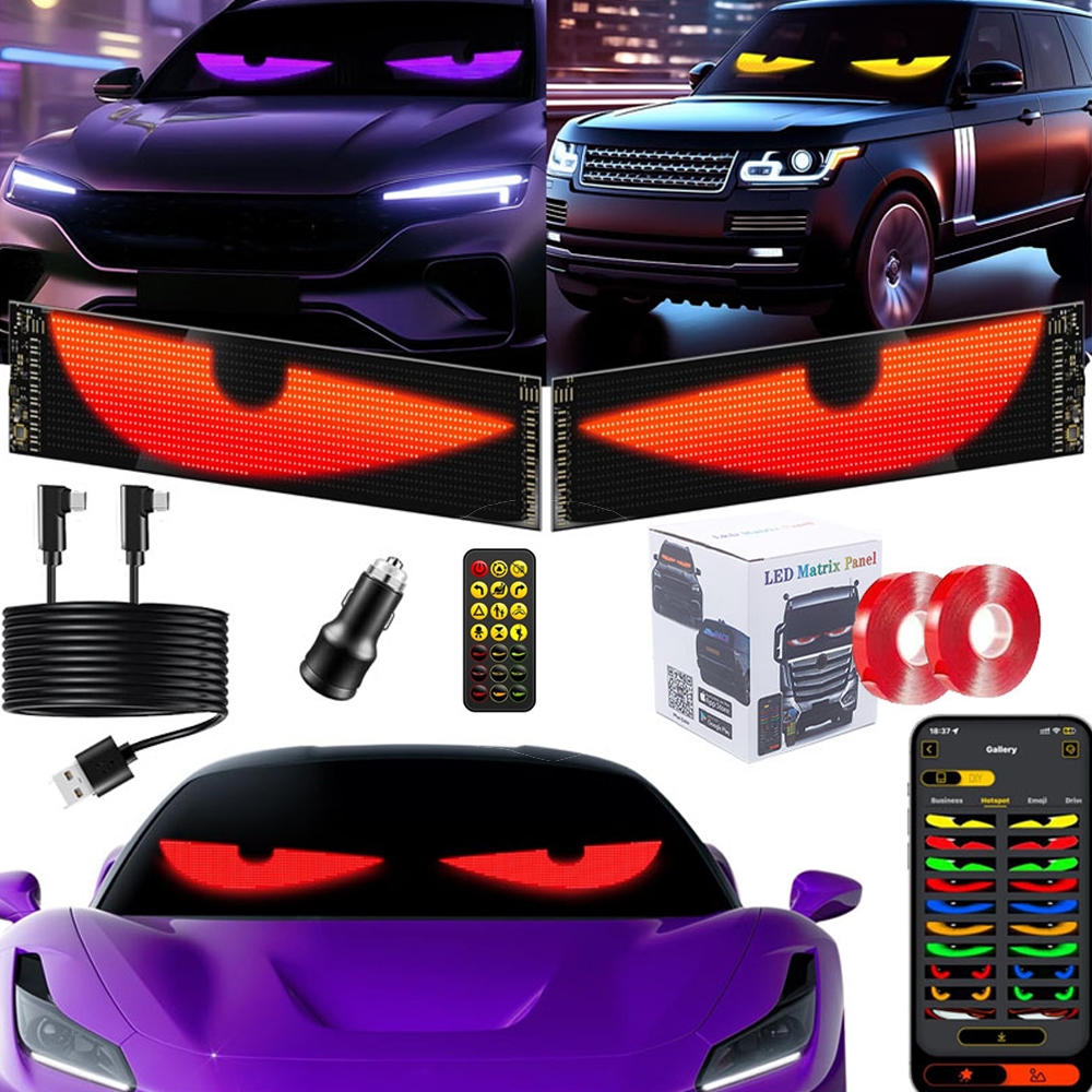 Display Led Flexível Programável Devil Eyes 34,8x10,2cm 2pc em Oferta na Shopee