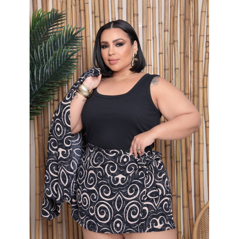 Conj Kimono com shots plus