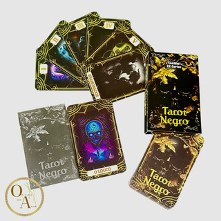 Baralho Tarot Negro 22 cartas com Manual Explicativo Cartomancia