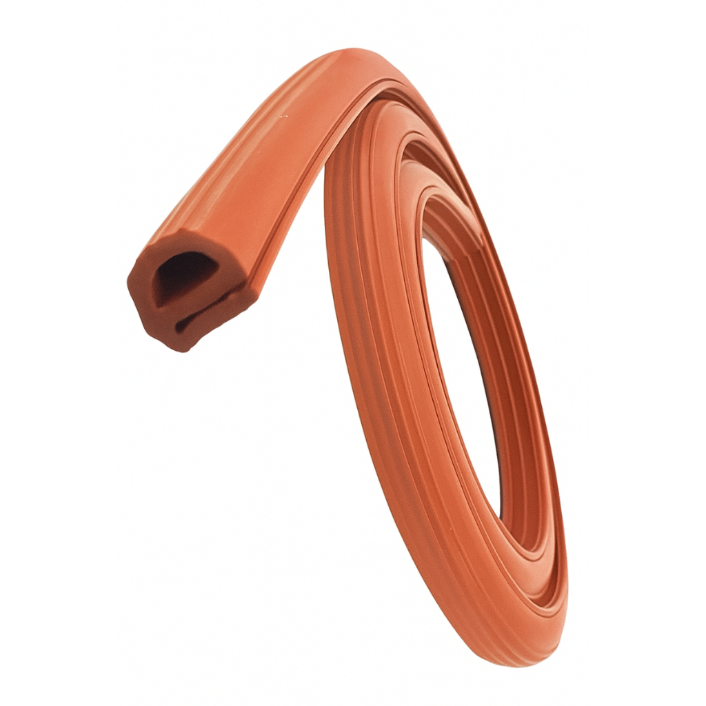 7m Borracha Perfil Silicone Porta Forno Turbo Progas 17x14mm