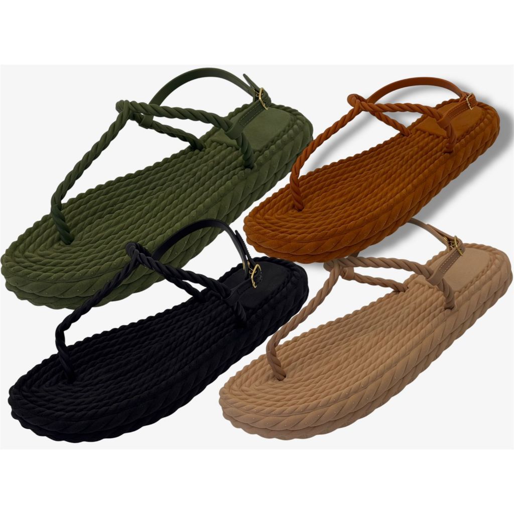 lançamento verão papete trançado alça chinelo Nuvem Feminino sandália EVA 3 Tranças Plataforma Ortopédico Confortável