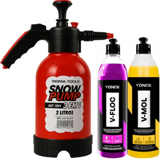 Snow Foam Manual Pulverizador Gerador de Espuma V-Floc + V-Mol 500 ml Kit Lavagem Automotiva em Oferta na Shopee