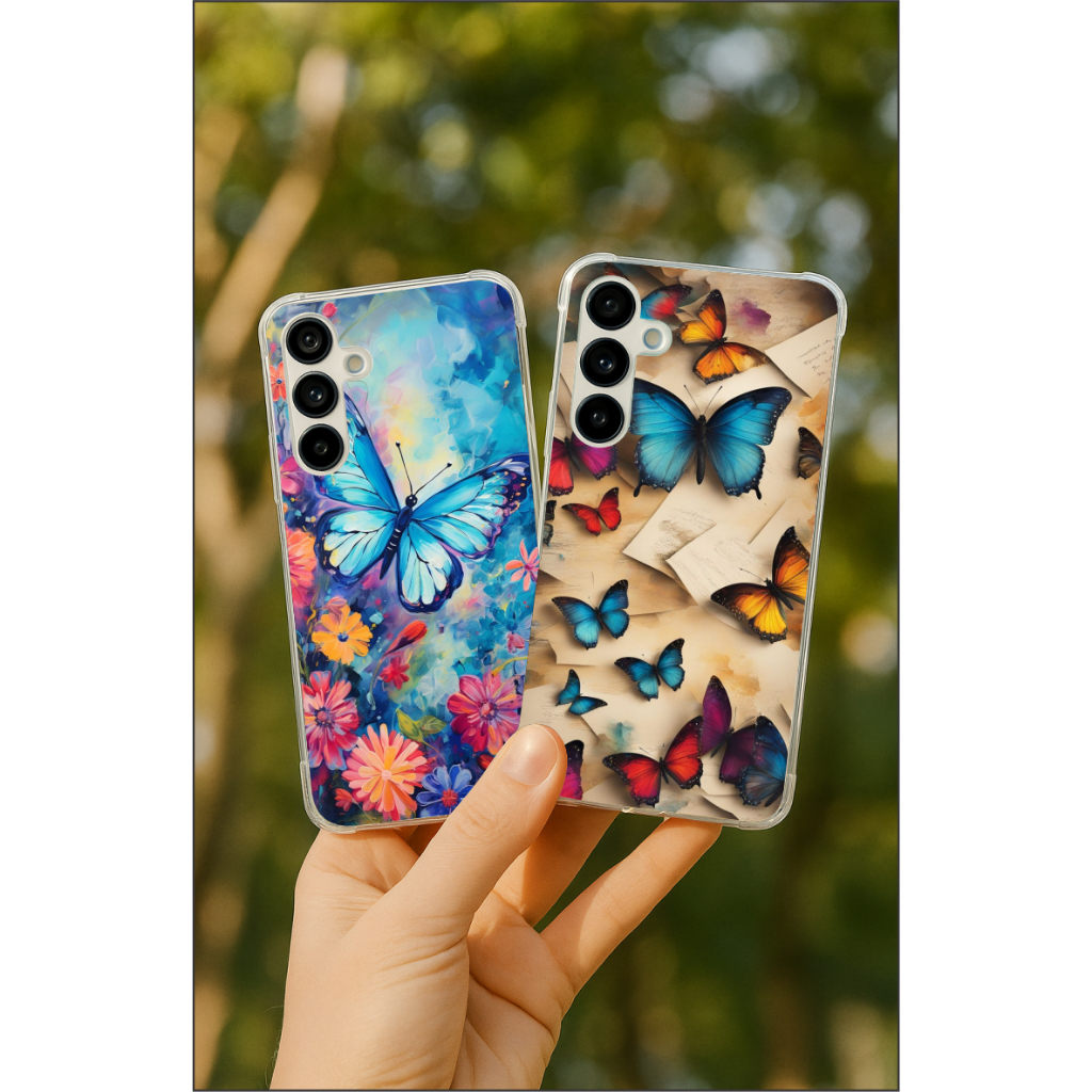 CAPA CAPINHA HEX TPU COMPATÍVEL COM SAMSUNG A06 A16 A26 A36 A56 A14 A32 A05s A05 A55 A35 A34 A15 A05 A07 A17- BORBOLETAS