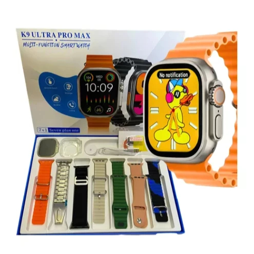 2025 Novo Smart Watch K9 Pro Max Seri 10 49mm com 7 Pulseiras Esporte
